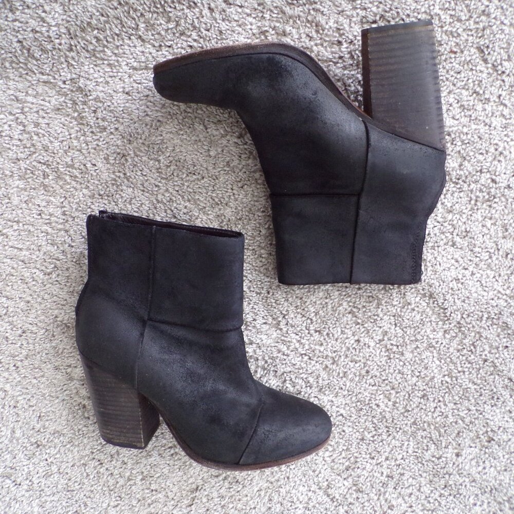Rag and Bone black leather ankle boots 37